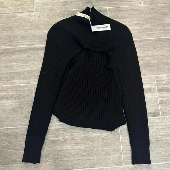 NWT | ROSIE ASSOULIN Thousand In One Ways Pullover Knit Sweater Black - Picture 7 of 8